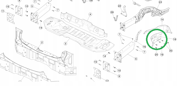 Tesla X BLACHA panel nadkola tyl RH 1069494 S0 A Catalog number of the original 1069494 S0 A