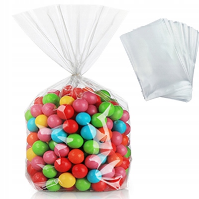 WORECZKI FOLIOWE PREZENTOWE Torebki CELOFANOWE 10x15 cm 100 szt NA PREZENT