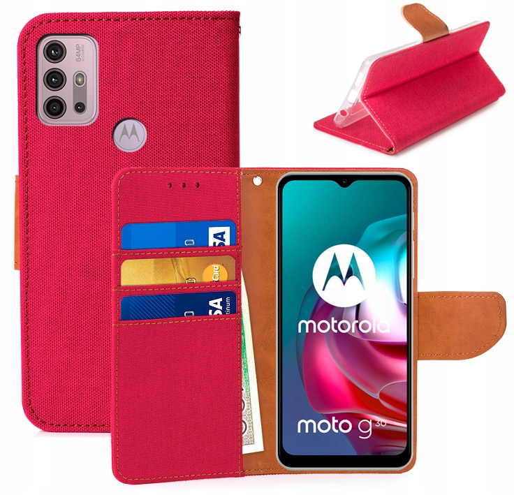 

Etui Portfel Canvas Do Motorola Moto G10 G30