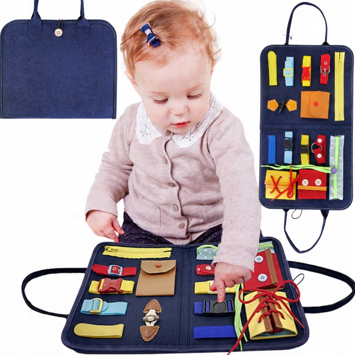 

Tablica Manipulacyjna Sensoryczna Montessori XXL