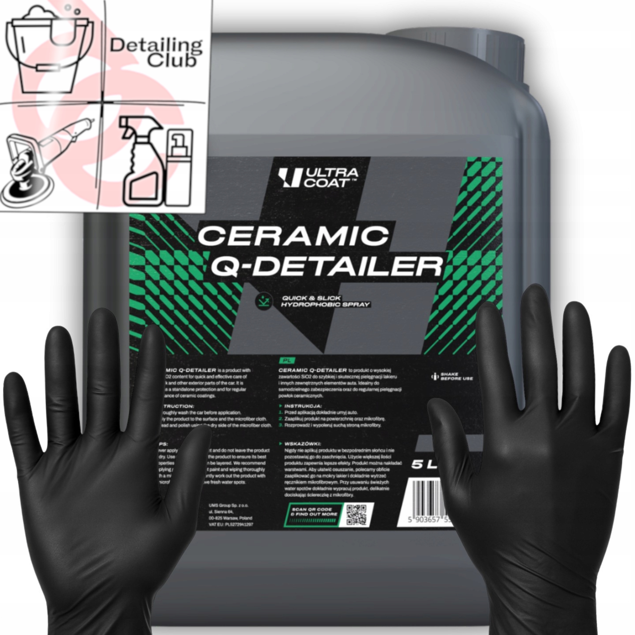 Ultracoat Ceramic Q-Detailer na nátery s kremenným leskom SiO2 5L