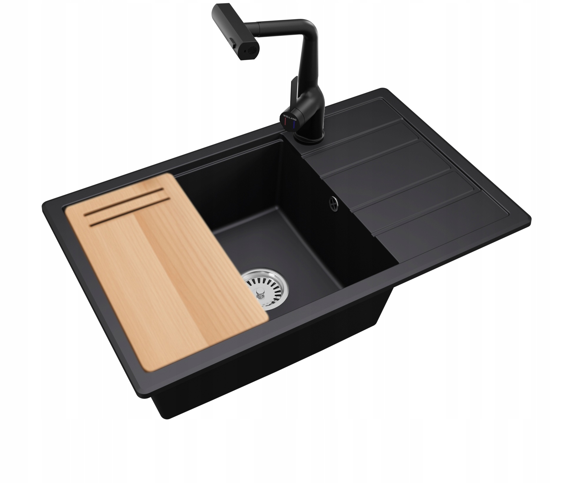 Granitový jednokomorový drez Zircon 8010 Doska Sifón Batéria