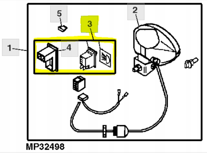 Přepínač sada John Deere (VGA12173)