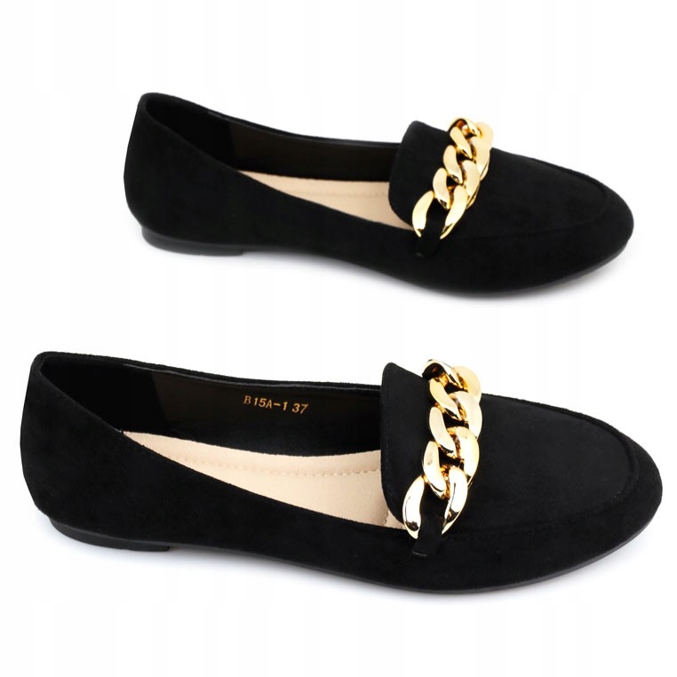 

Mokasyny damskie półbuty damskie zamszowe czarne