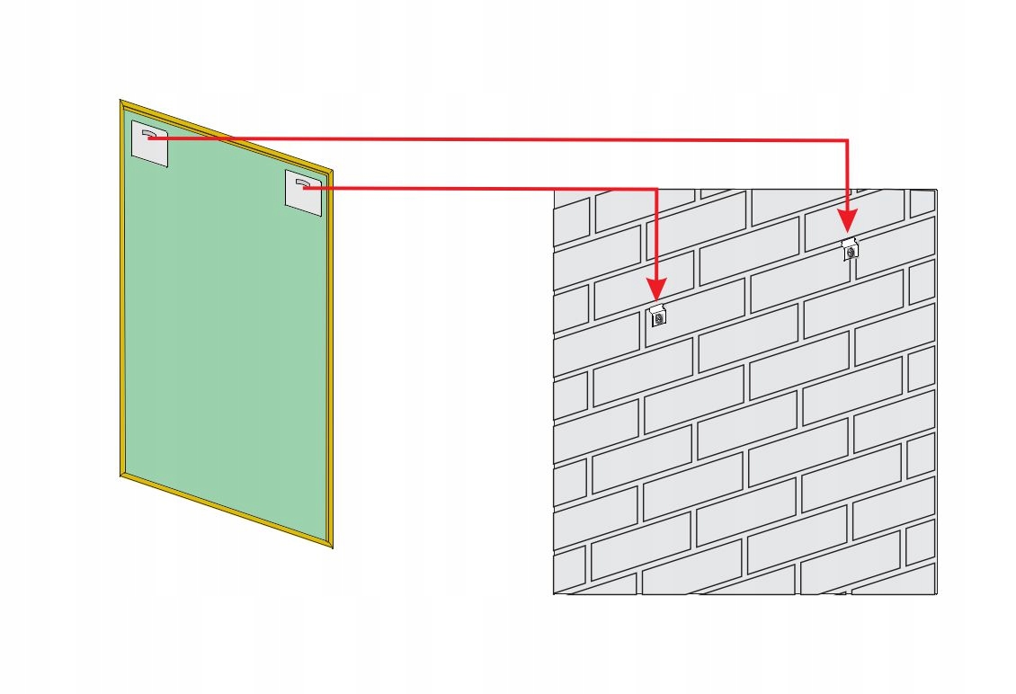 Lustro MCJ ścienne 60x80 Rama aluminium Szerokość 600 mm