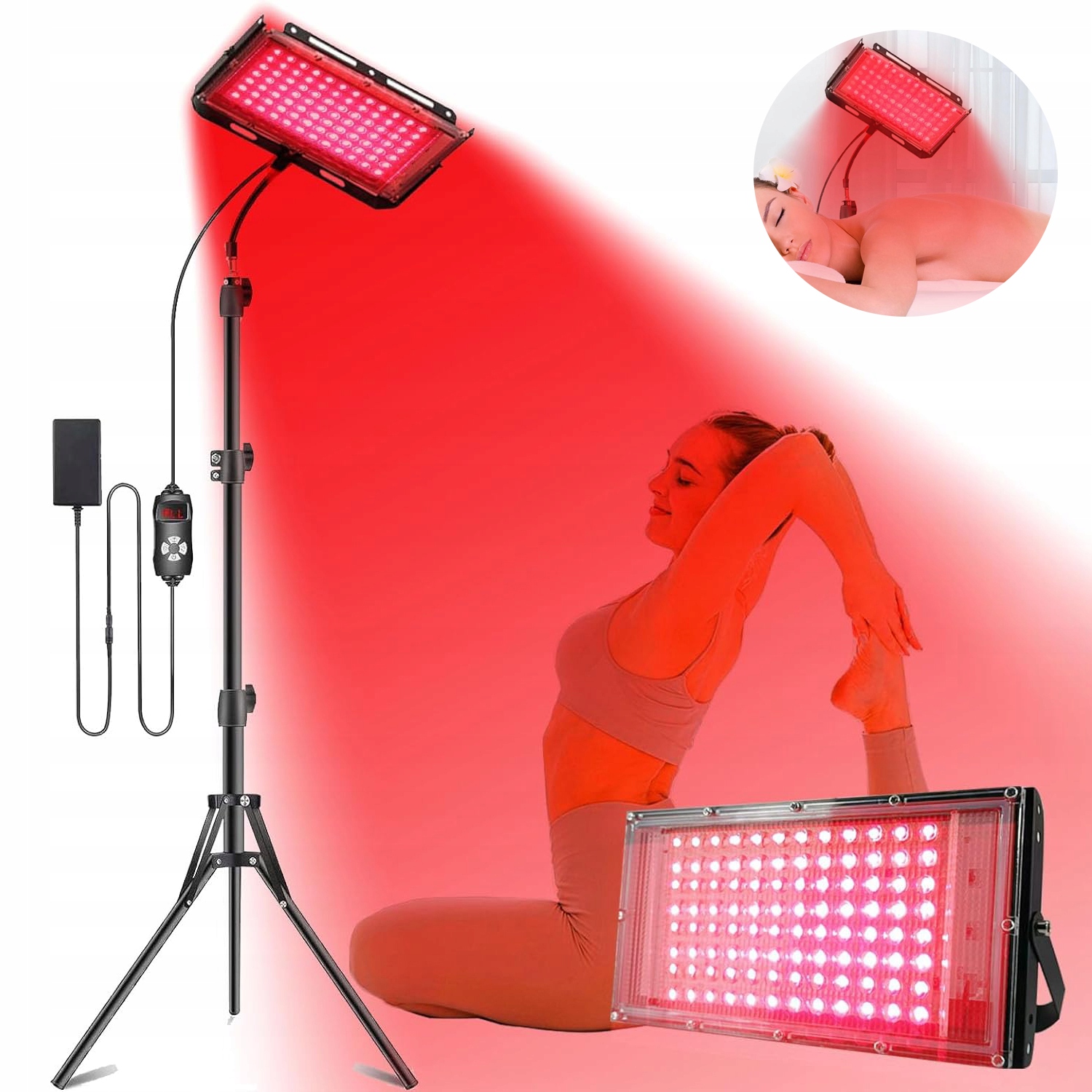 Lampa Grzewcza Na Podczerwień 660NM 850NM Do Fizjoterapii 12V Ze Timer