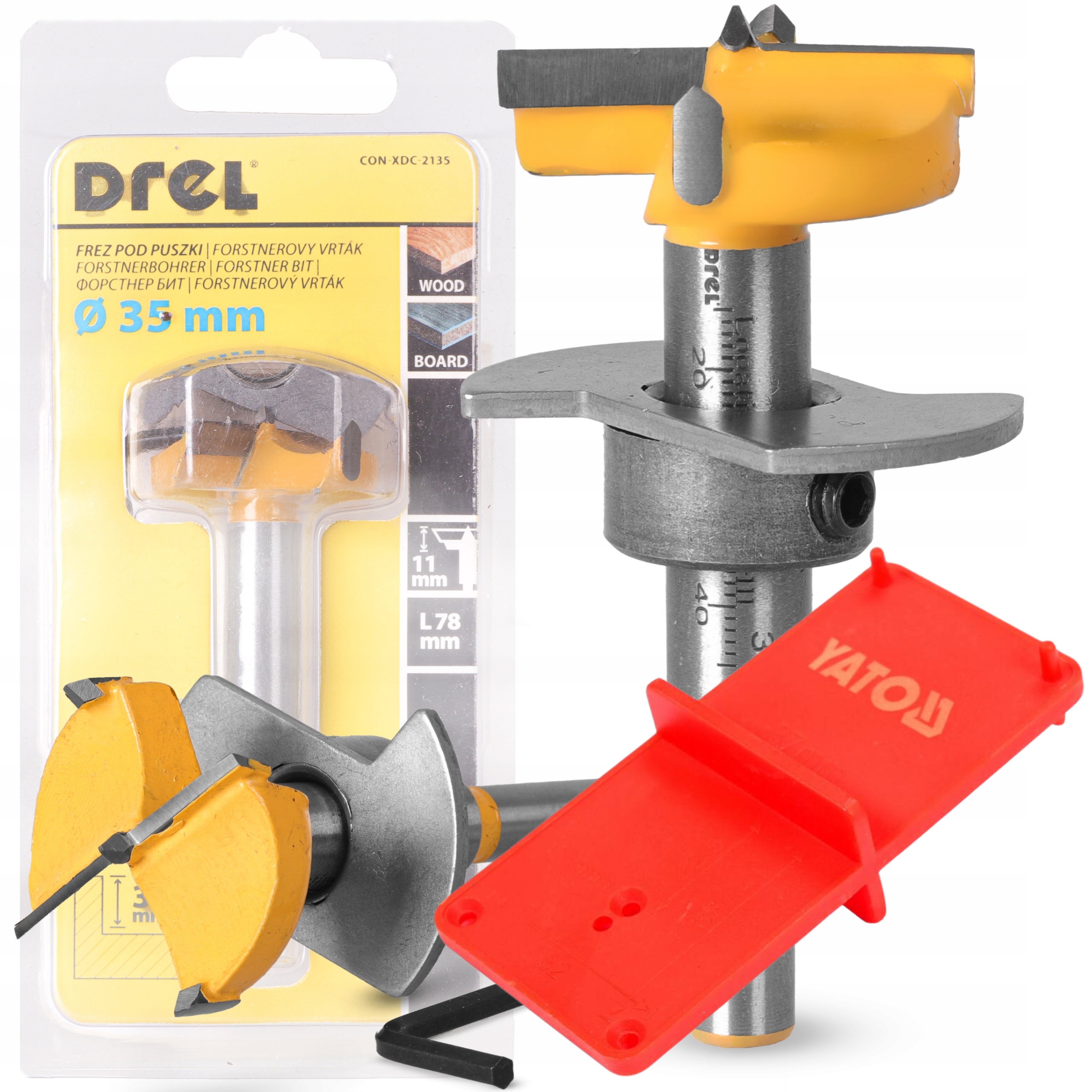 FREZ DO ZAWIASÓW PUSZKOWYCH 35MM Z OGRANICZNIKIEM