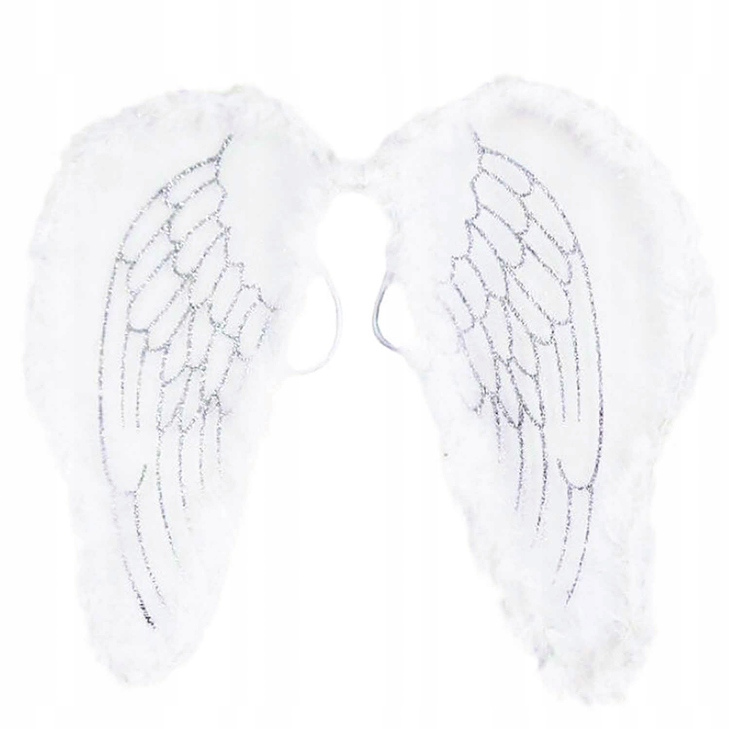 STRÓJ ANIOŁKA ANIOŁEK JASEŁKA SKRZYDŁA + AUREOLA + SPÓDNICZKA ANIOŁ ZESTAW Rozmiar 122-128