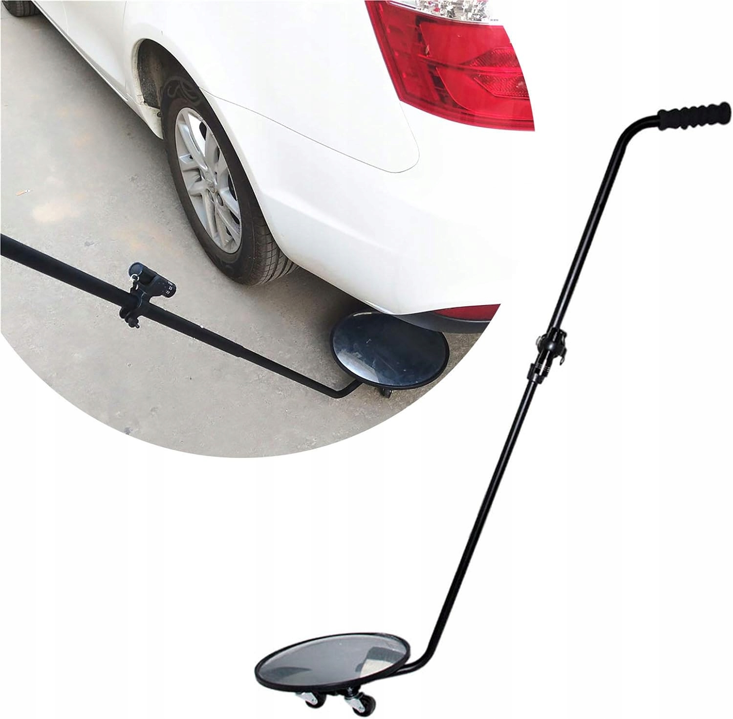 Teleskopowe lusterko inspekcyjne pojazdu z 3 kółkami, lusterko