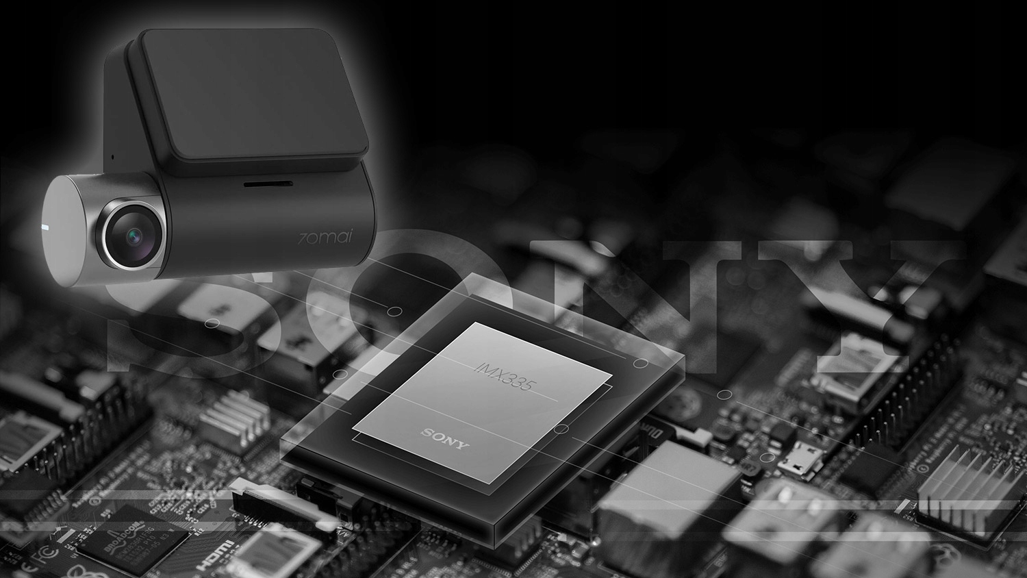 REJESTRATOR 70MAI PRO PLUS A500S RC06 ADAPTER Color black