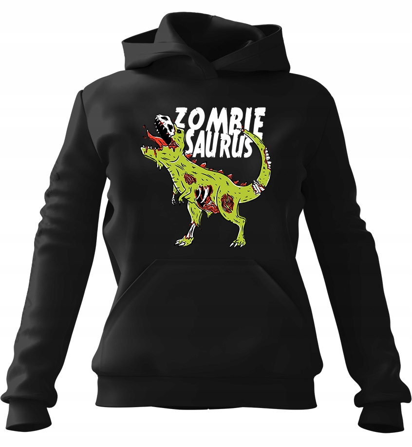 pánská mikina s kapucí Zombiesaurus Černá M pro muže, muže a muže
