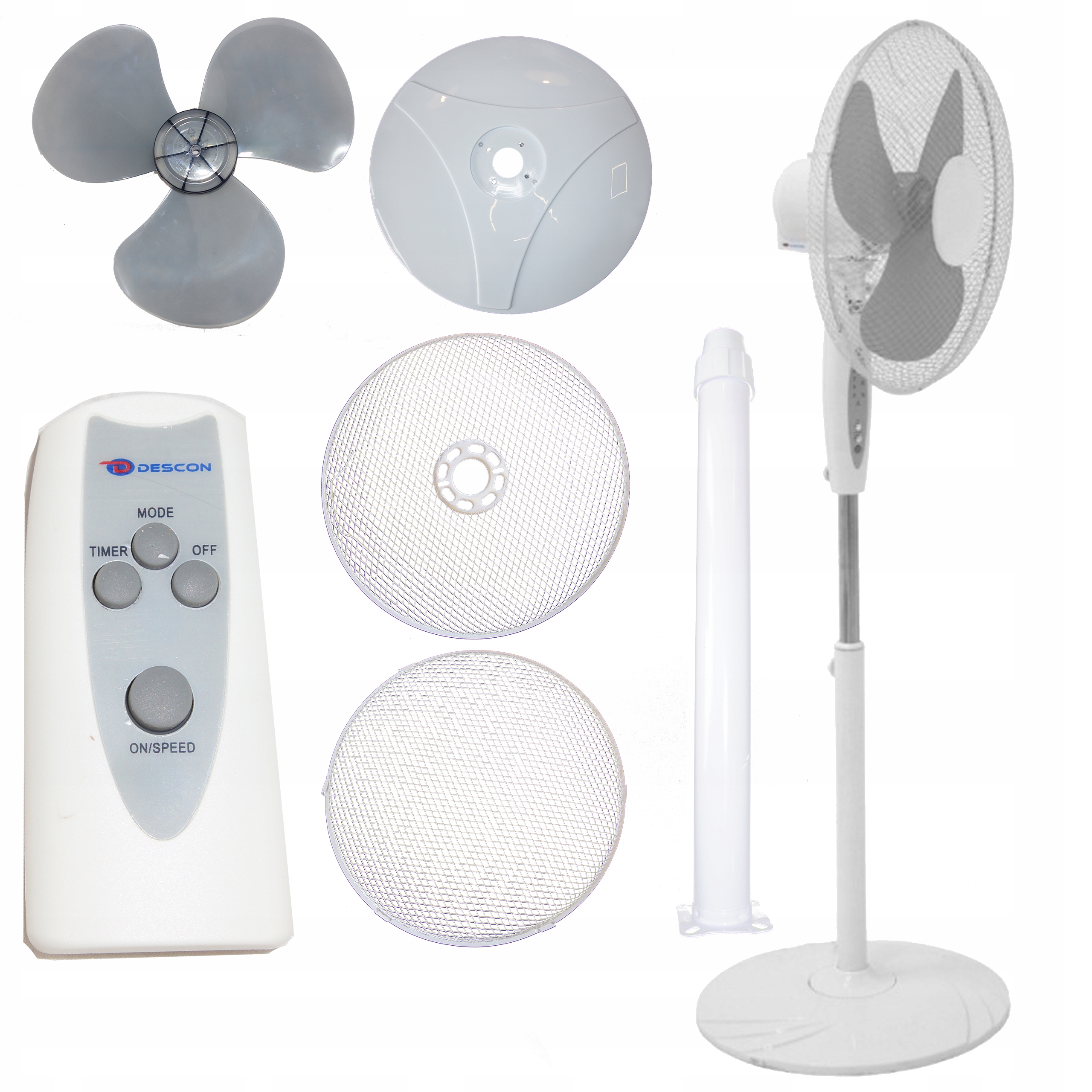 Wentylator Stojący z Pilotem DESCON 16'' 45 W