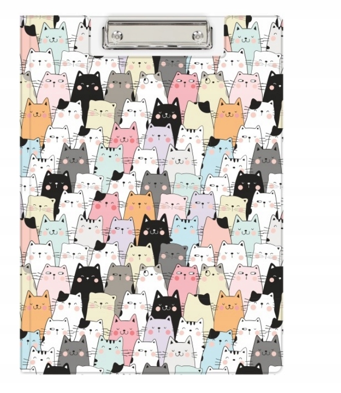 TECZKA Z KLIPEM A4 CLIPBOARD NADRUK KOTY