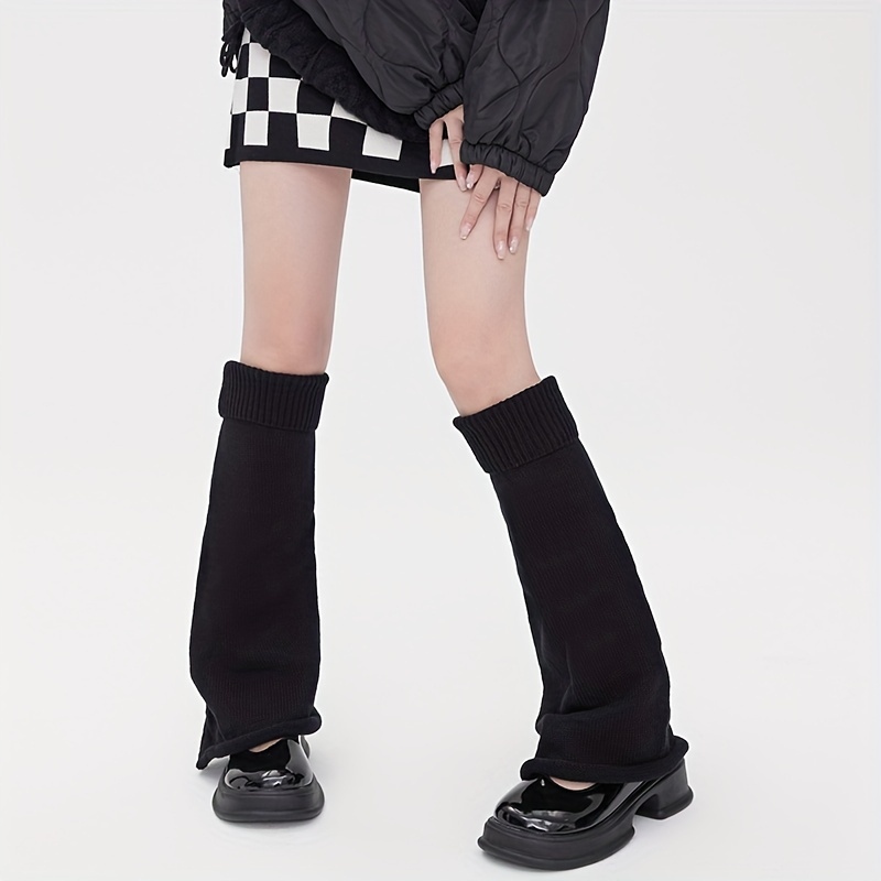2 PARY SOLIDNE OCIEPLACZE NA NOGI HARAJUKU ALL-MATCH PODKOLANÓWKI Rozmiar 40