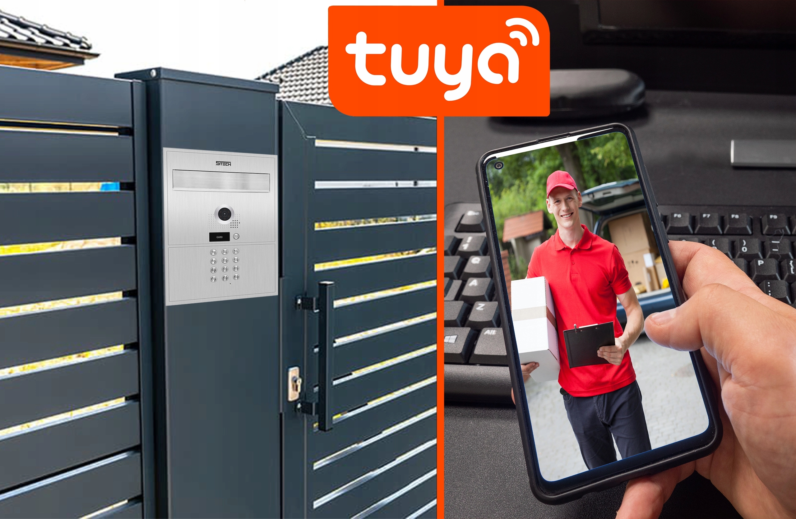 Wideodomofon 2-żyłowy 5TECH SKRZYNKA NA LISTY Z CZUJNIKEM KORESPONDENCJI Typ domofonu Przewodowy Wi-Fi