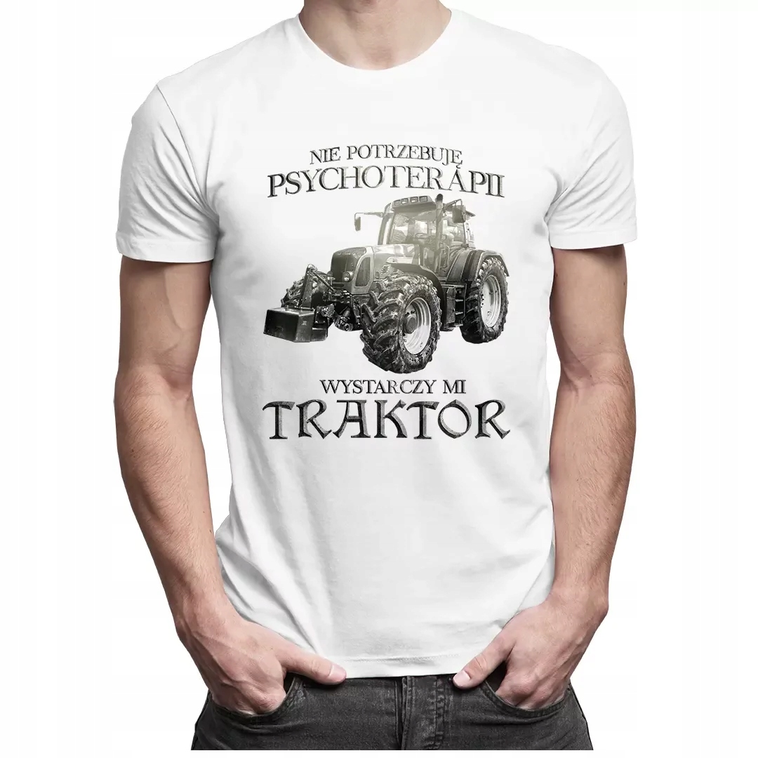 

Nie potrzebuję psychoterapii koszulka dla rolnika