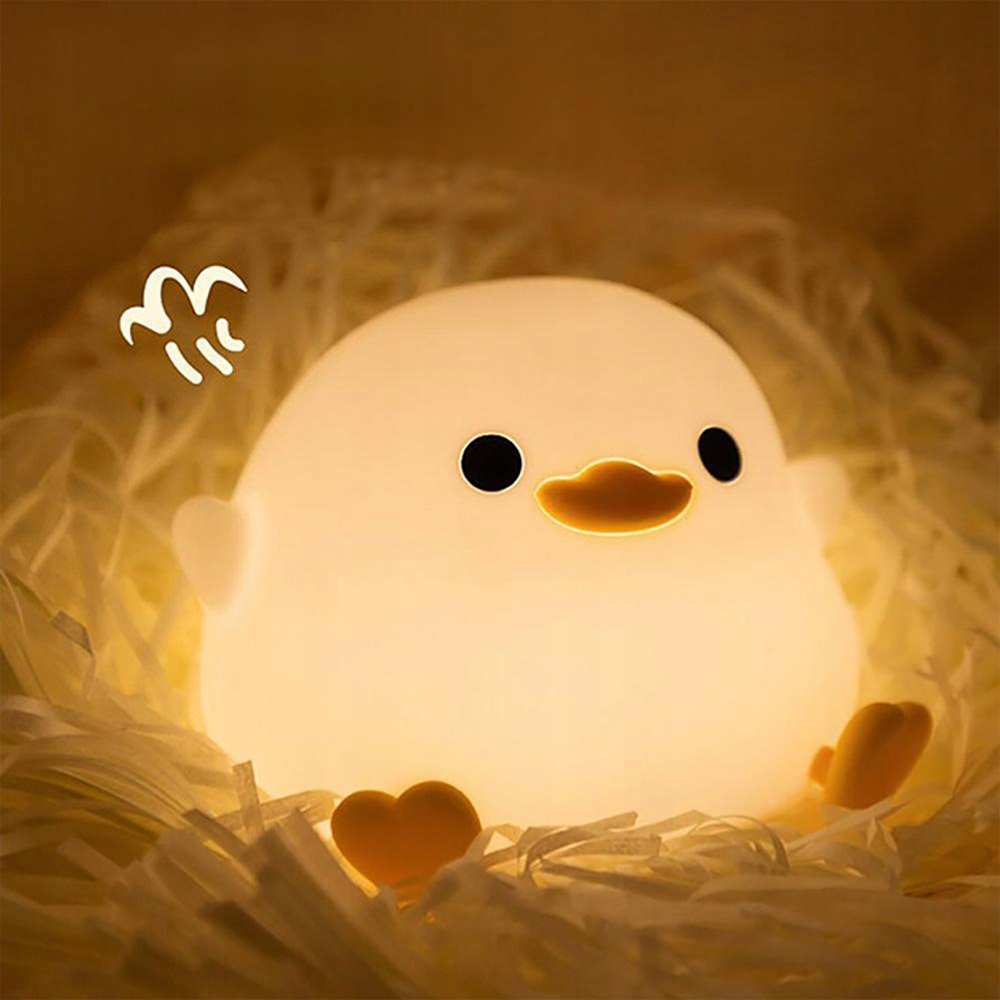 LAMPKA NOCNA DLA DZIECI LED KACZKA SILIKONOWA DOTYK 2 TRYBY Marka bez marki