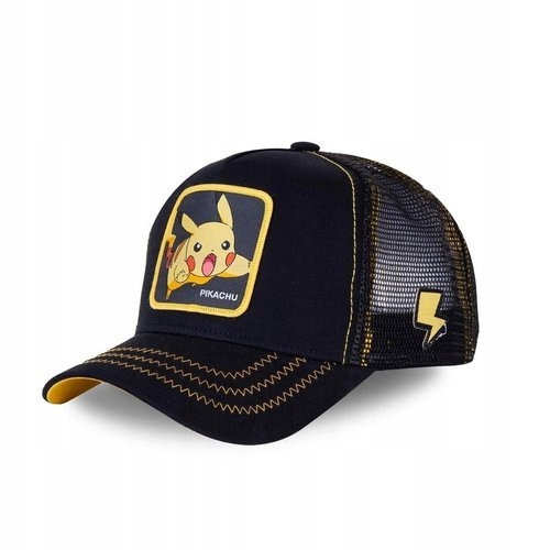 Czapka z daszkiem bejsbolówka Capslab Pikachu Pokemon Trucker Czarna
