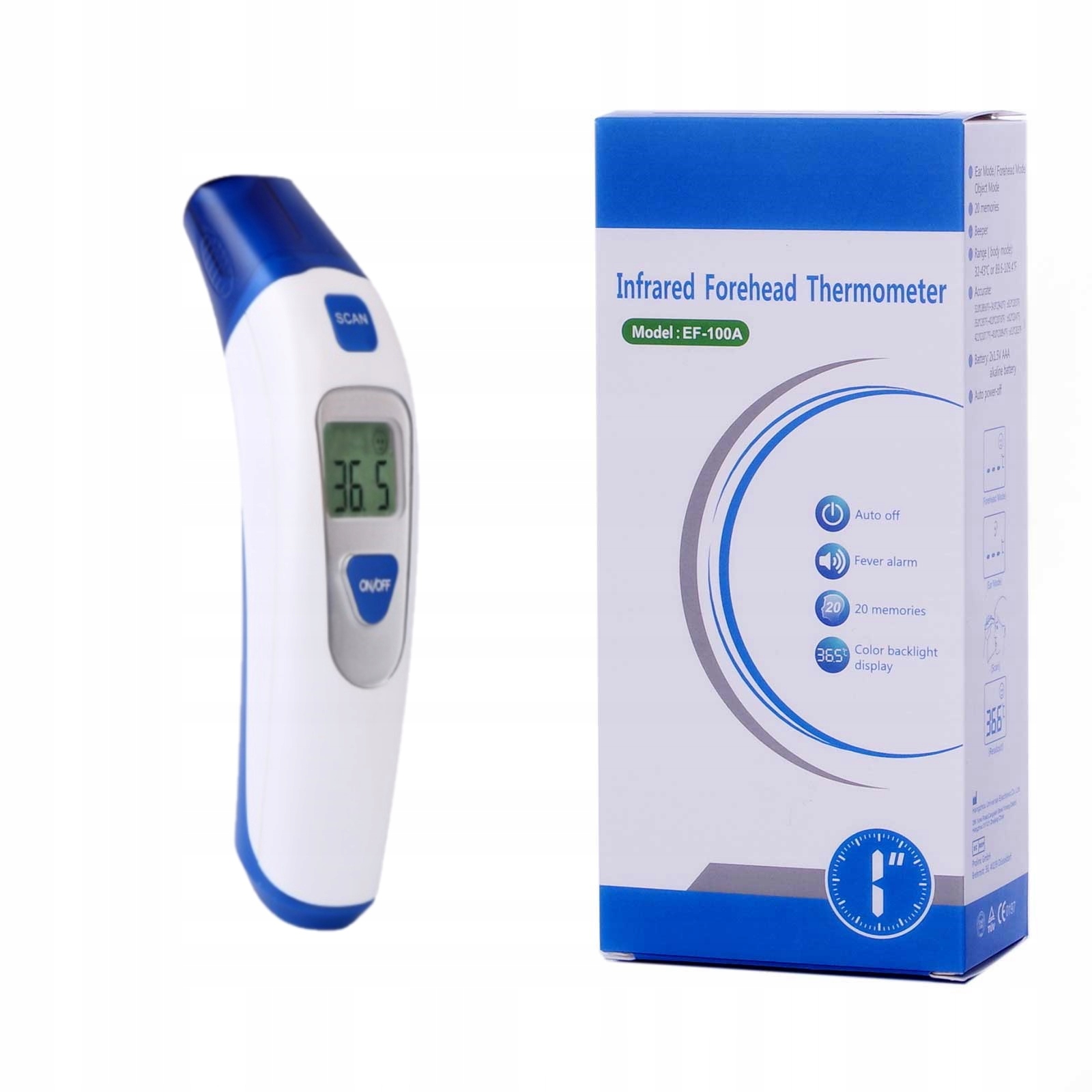 

Termometr Elektroniczny Bezdotykowy Medyczny LCD