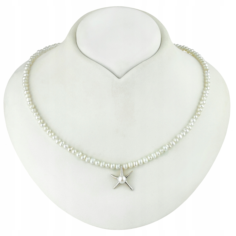 Stříbrný Náhrdelník S Perlami A Hvězdicovým Přívěskem