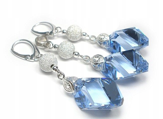 Krystaly Komplet Sapphire Diamond Stříbro Arande