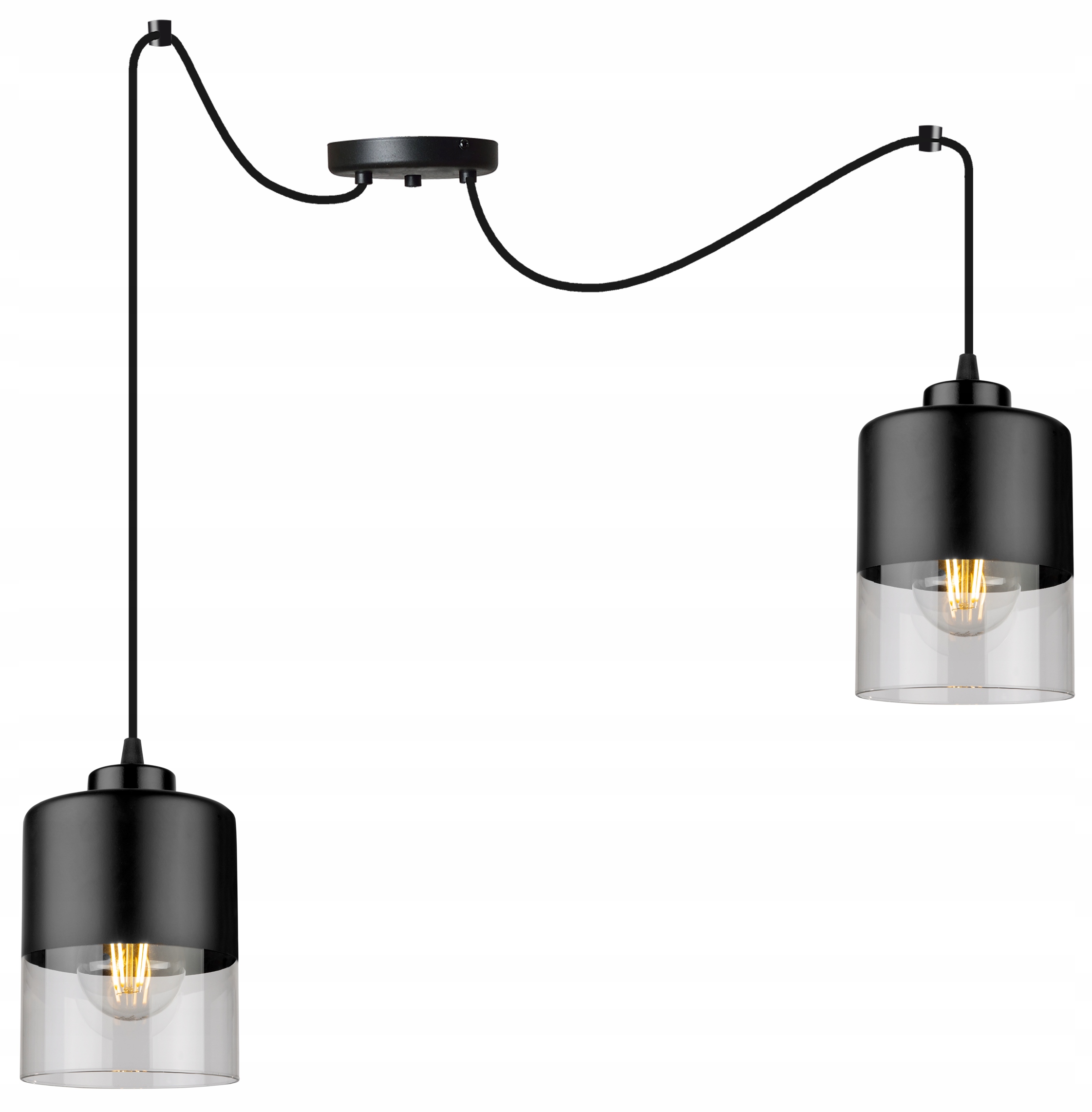 

Nowoczesna Lampa Wisząca Sufitowa Pająk Szklana