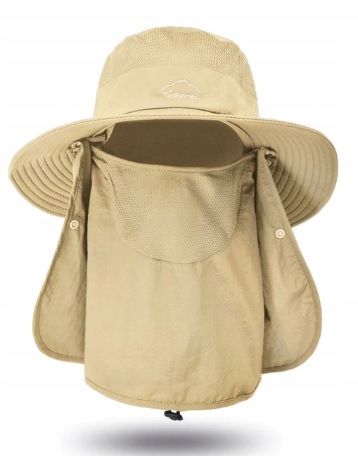 KAPELUSZ PRZECIWSŁONECZNY RYBACKI Z OSŁONĄ NA KARK Marka inna
