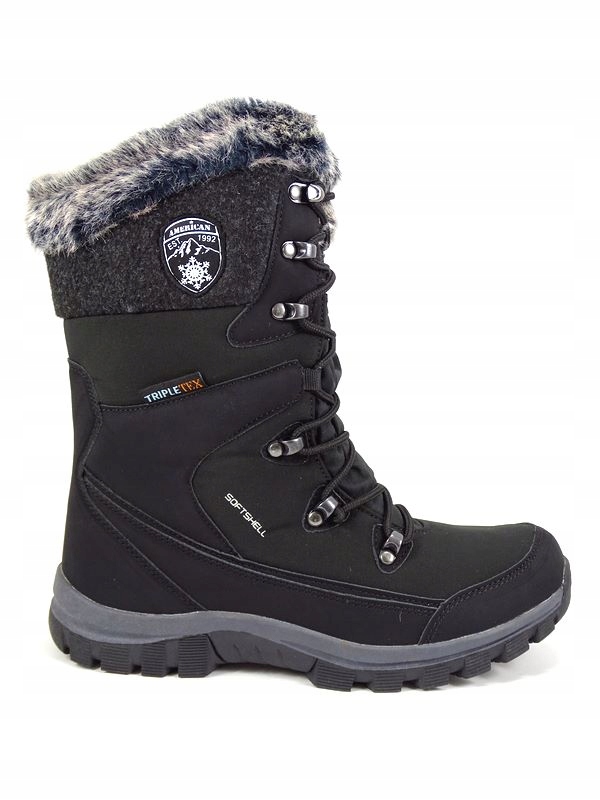 

American SN36 Trapery Buty Zimowe Śniegowce Blk 38