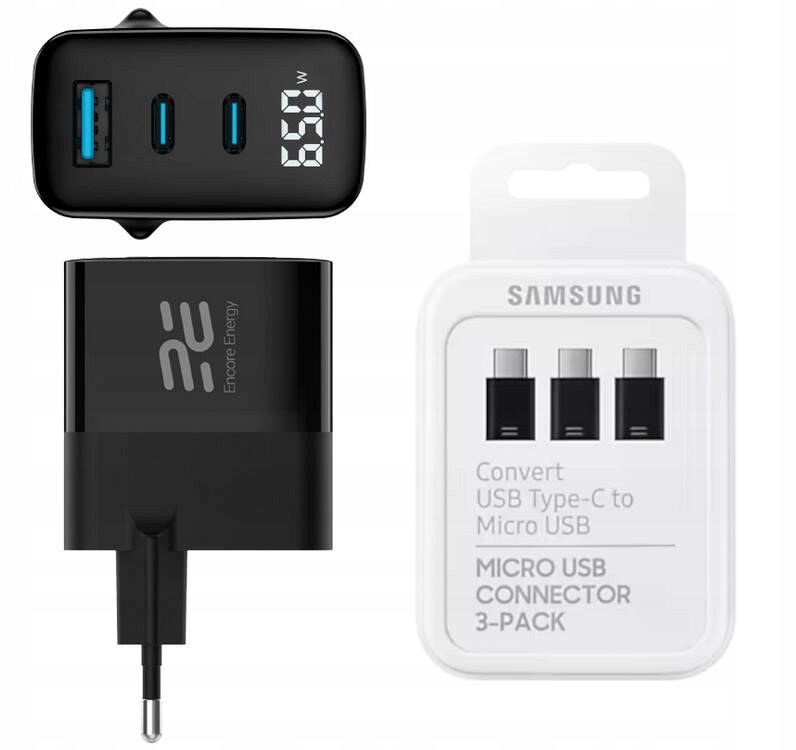 Síťová nabíječka pro telefon Usb-a Usb-c 65W GaN adaptér Samsung Usb