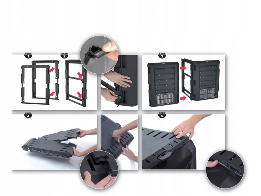 KOMPOSTOWNIK MODUŁOWY 1600 L CZARNY IKSM1600C Producent Prosperplast