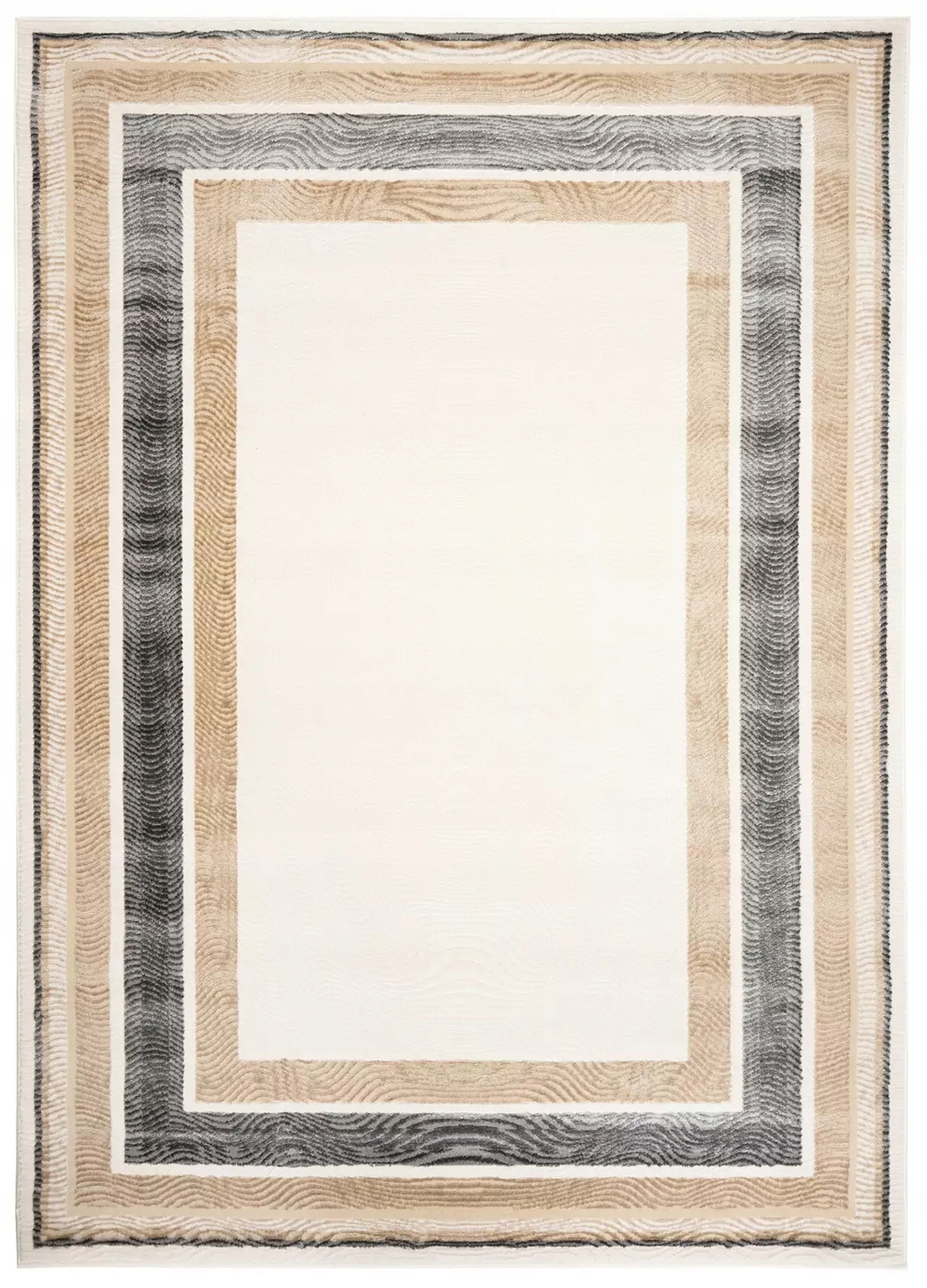 Koberec Hera 160x220 Stylový Moderní Módní Lesklý krém béžová šedá w27