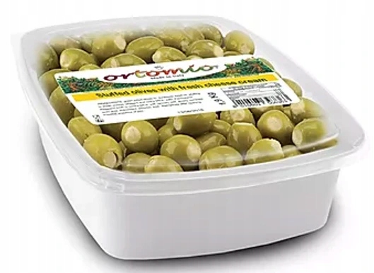 Zelené olivy plněné mandlí v slunečnicovém oleji, 1,9kg