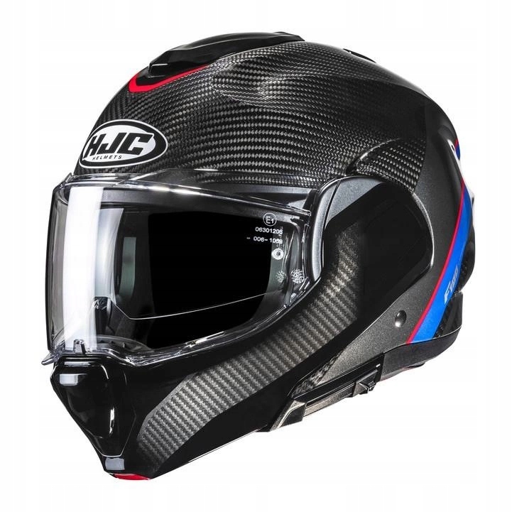 Motocyklová prilba Hjc F100 Carbon Stan Black/blue čierna modrá Darčeky