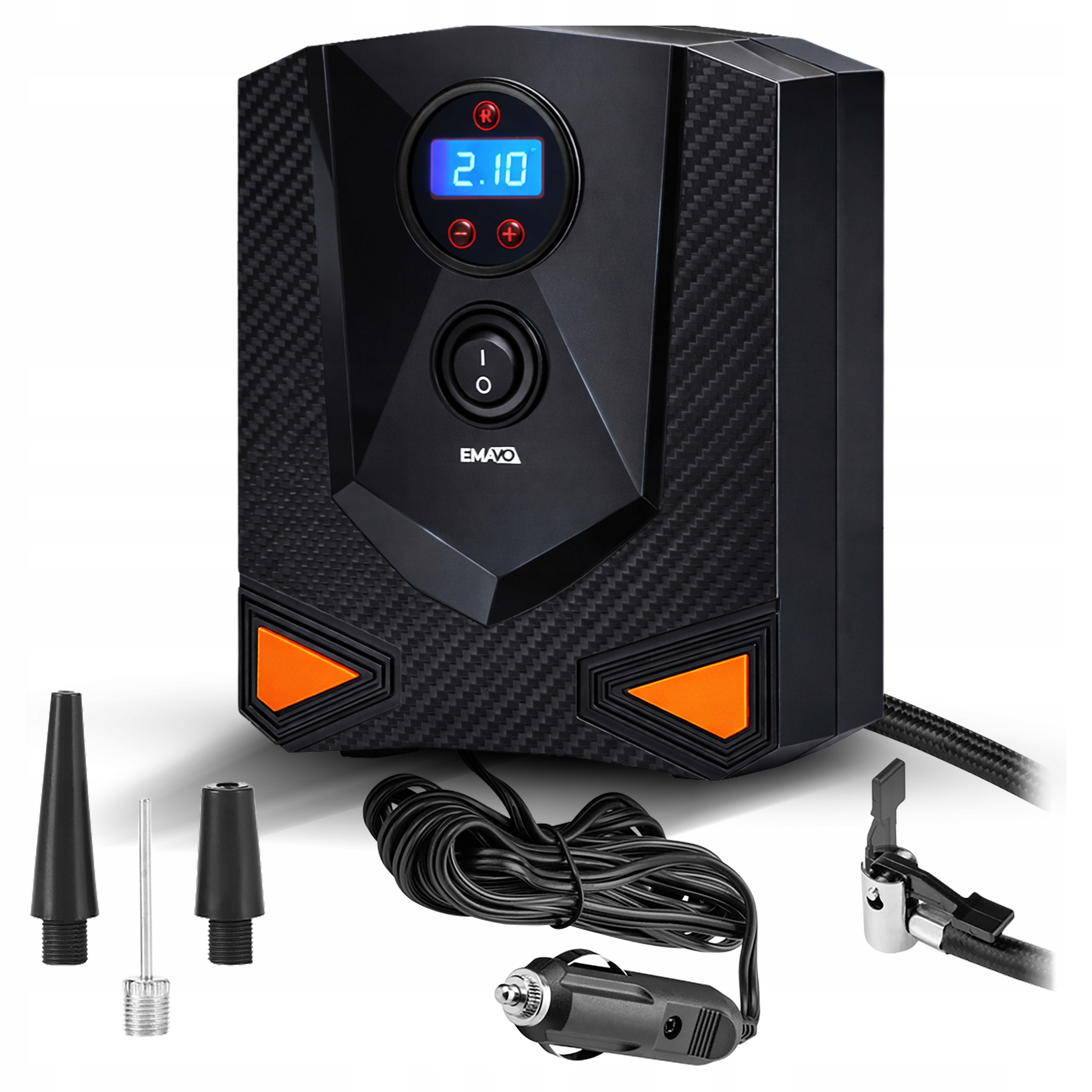 Kompresor pompka samochodowy 12V sprężarka do kół samochodowa LED LCD