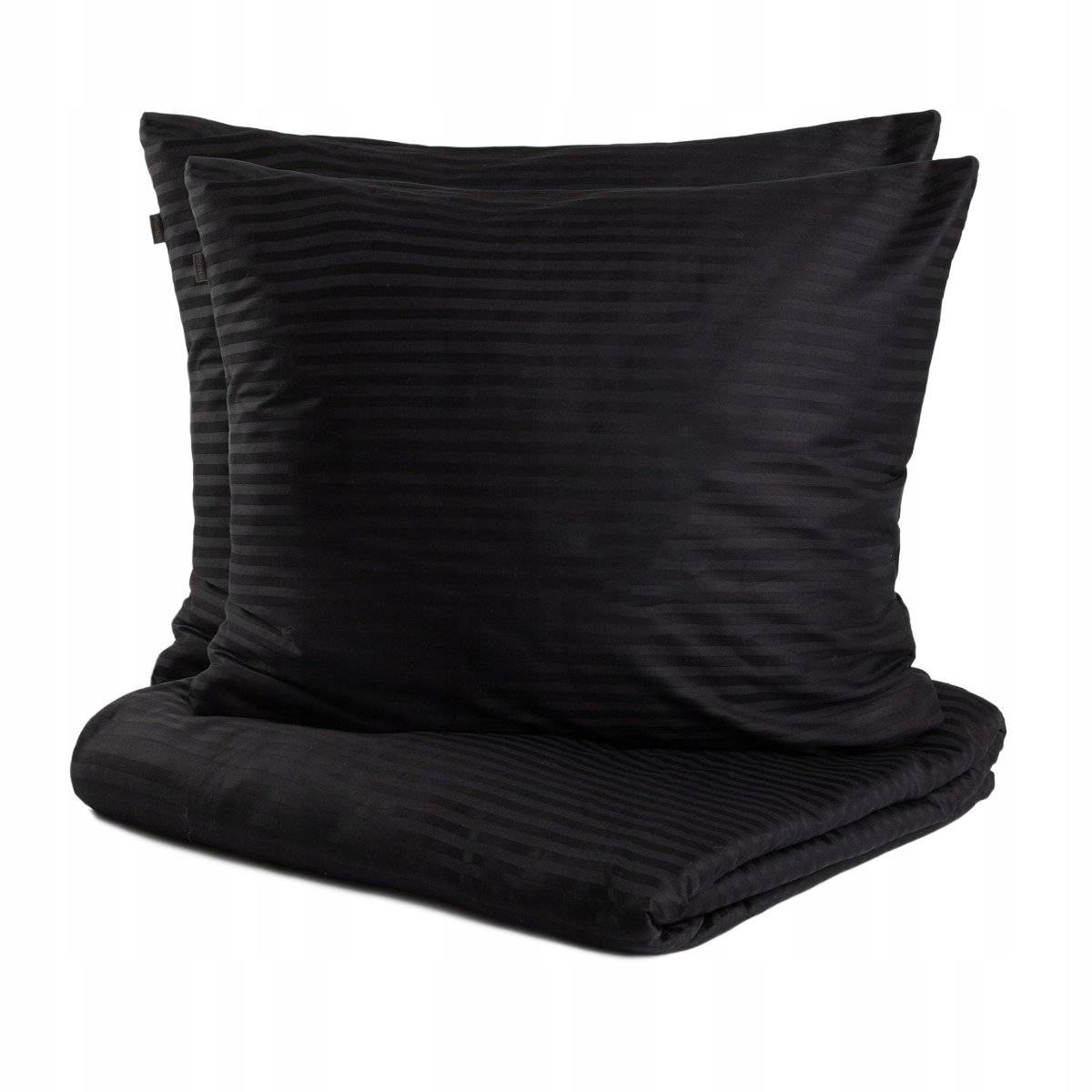 Posteľná Bielizeň Agnes saténová žakárová čierna 220x200 2*70x80 cm Homla