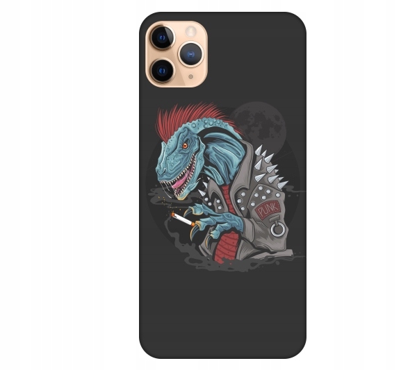 

Etui pokrowiec do iPhone 11 Pro Max Punk dinozaur