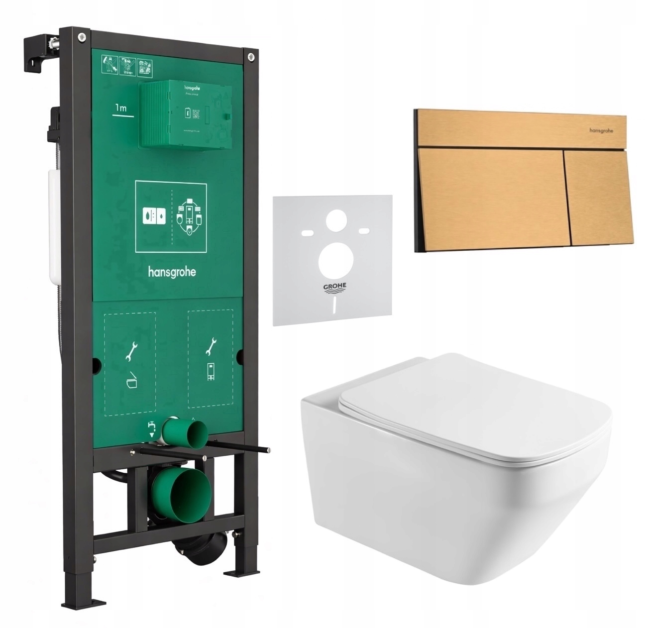 7v1 Wc Sada Stelaz Hansgrohe iFrame Wc Miska Imprese Tornado Tlačidlo