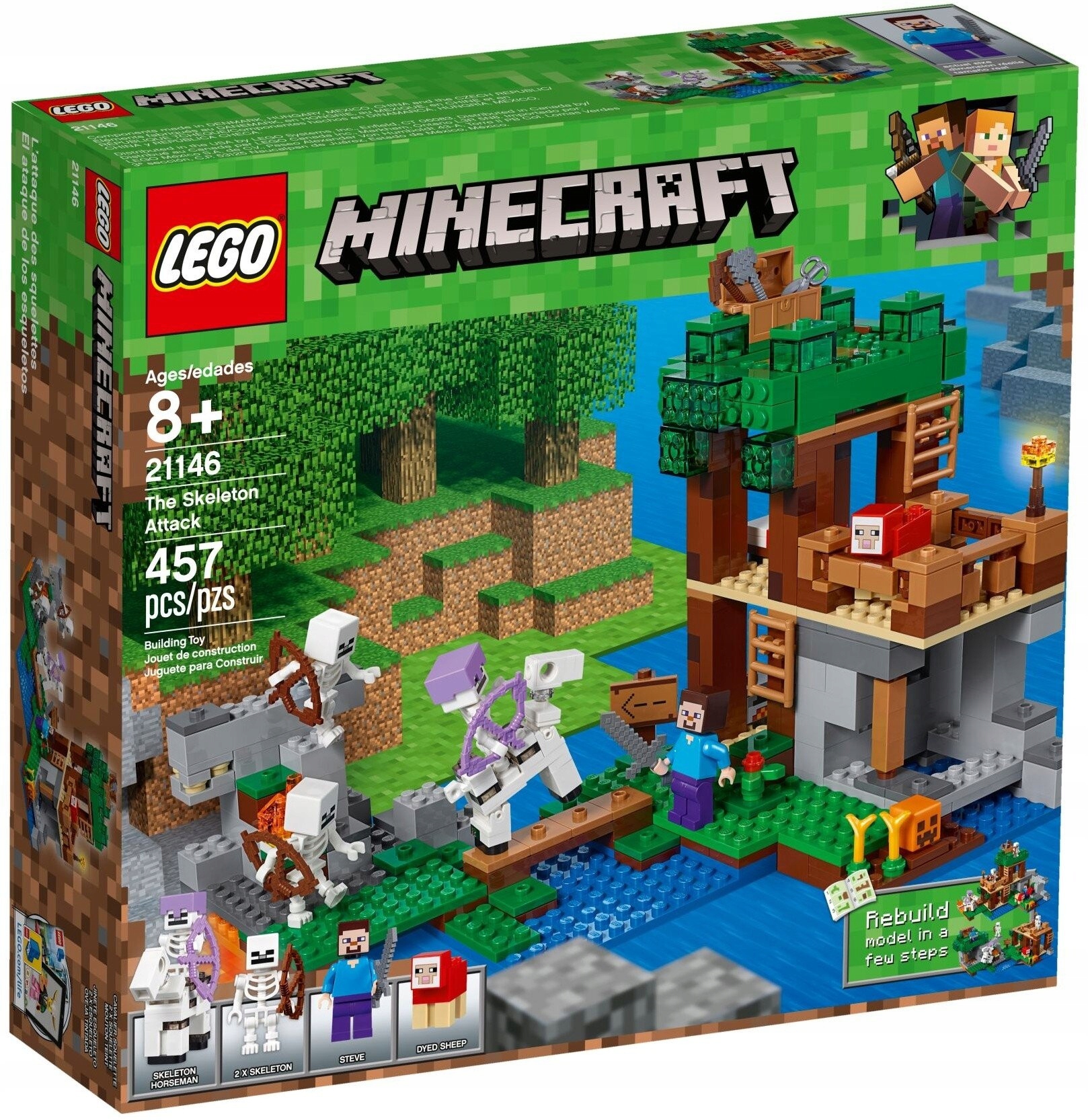 Lego Minecraft 21146 Útok kostlivců Nové