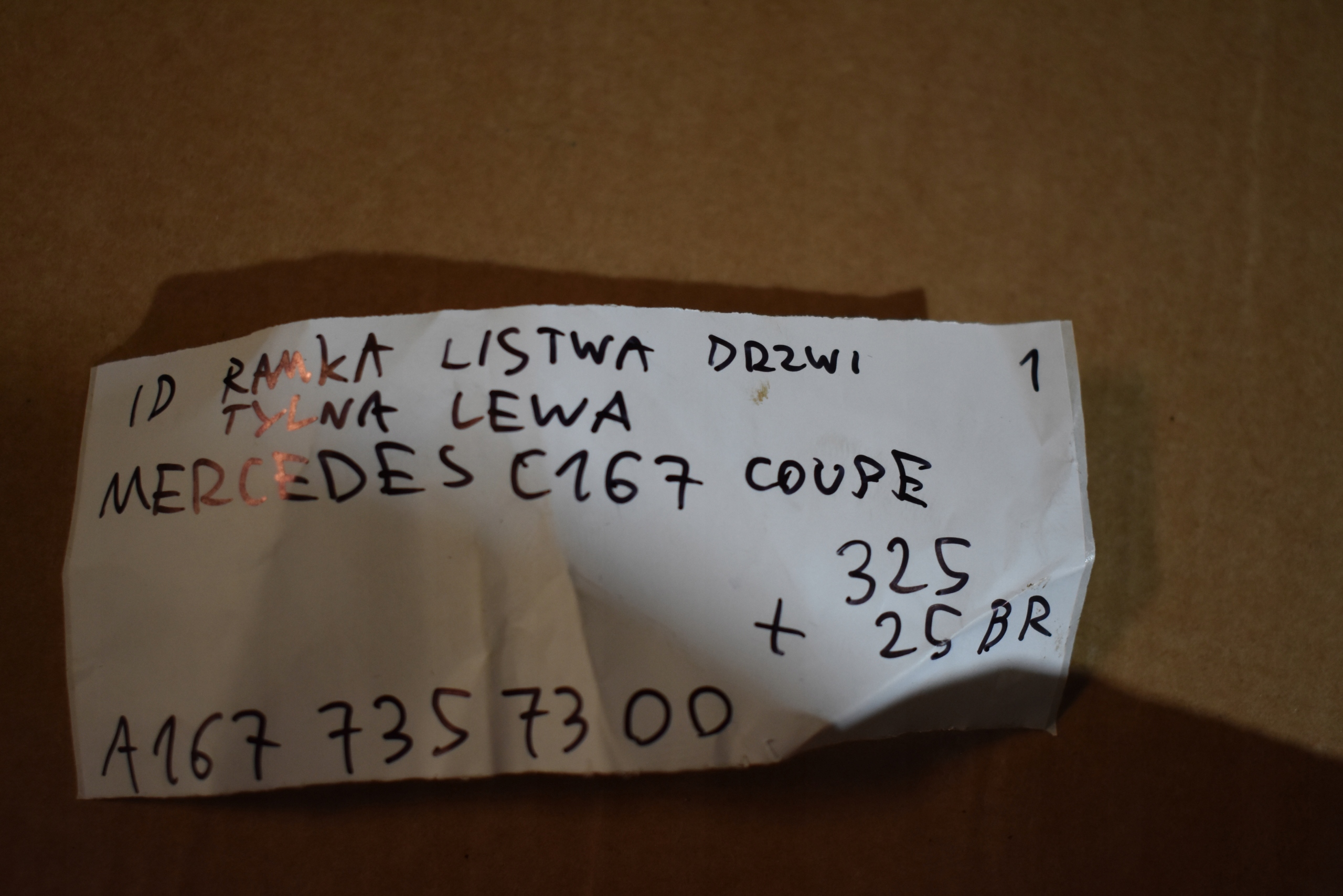 IDEALNA frame moulding door rear left MERCEDES C167 COUPE 1