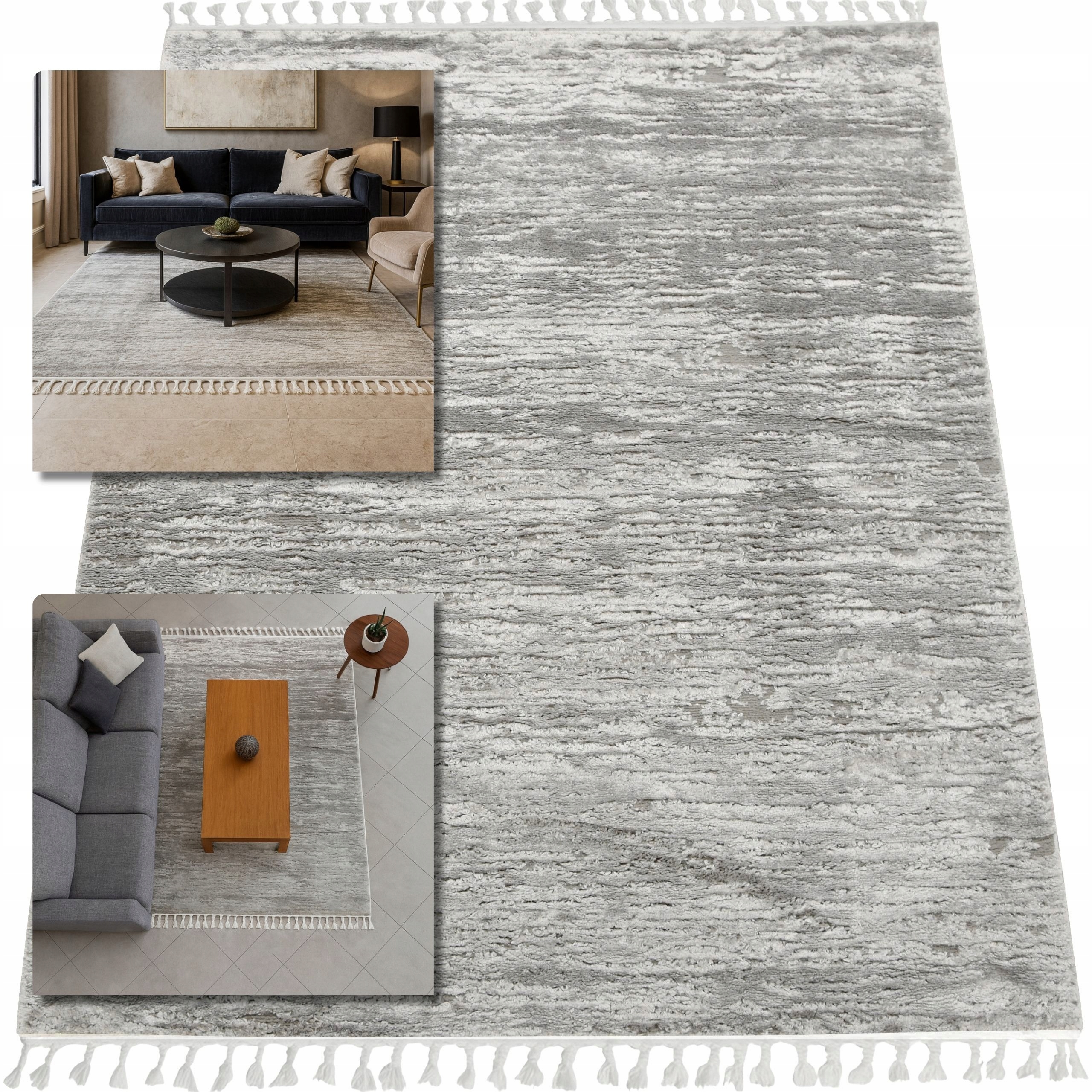 Koberec 200x300 Siena Šedý Koberec Do Obývacího Pokoje Koberec Do Ložnice Shaggy