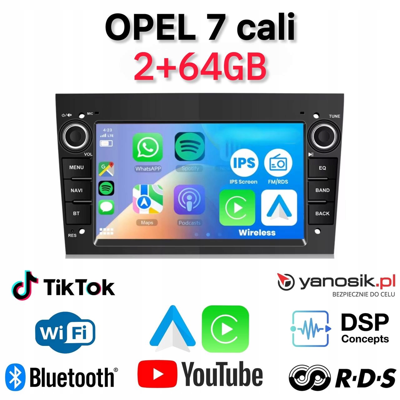 Radio Nawigacja Android Opel Astra H Corsa D Zafira B Vectra C CarPlay