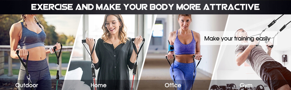 Zestaw 5 gum do ćwiczeń FITNESS 4.5-22.5 KG #G341 Szerokość 40 mm