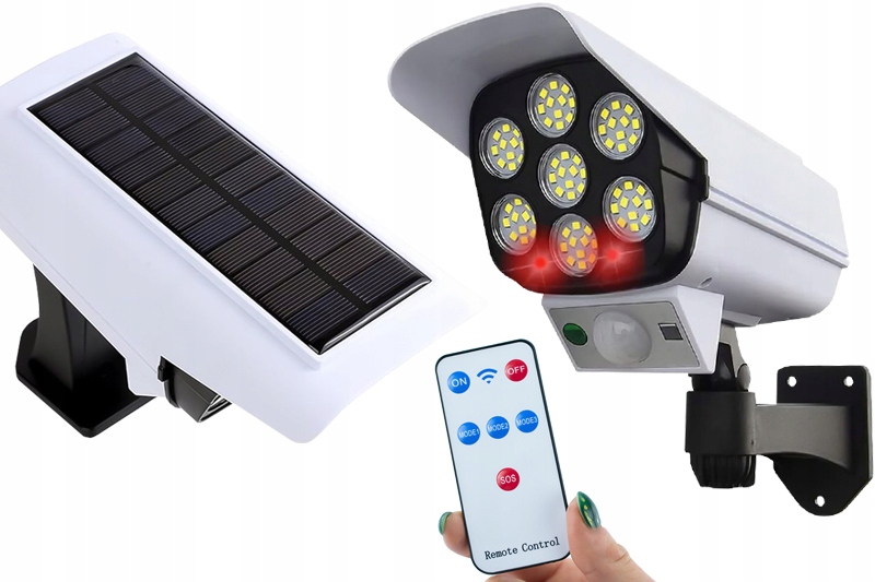 IMITACJA ATRAPA KAMERY MONITORUJĄCEJ ZEWNĘTRZNEJ OBROTOWEJ SOLARNA STRASZAK Stan opakowania oryginalne