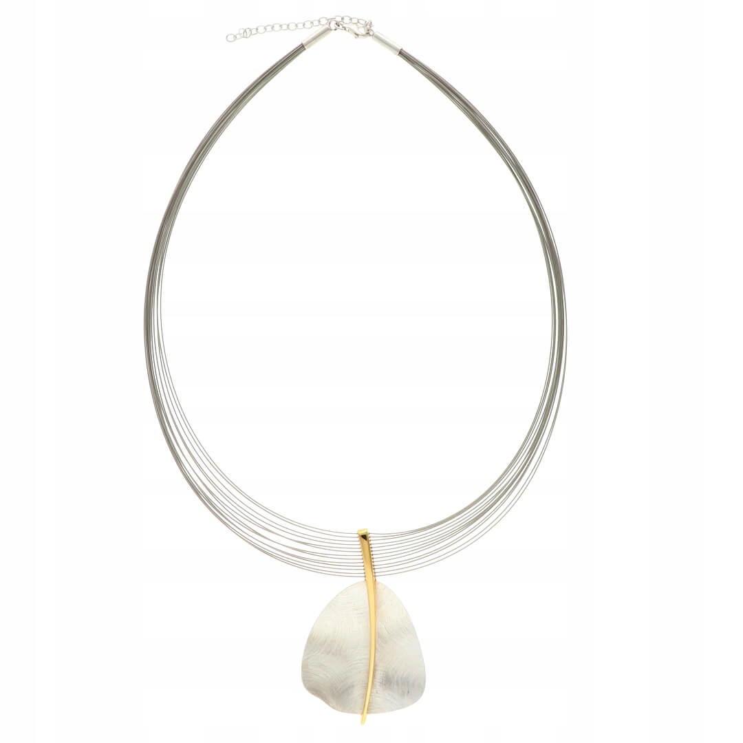 Náhrdelník s květinou a pozlaceným prvkem