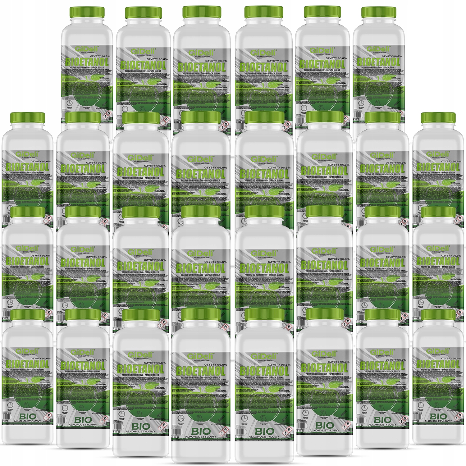 Bioetanol do krbu 30x1L s vôňou zeleného jablka, biopalivo