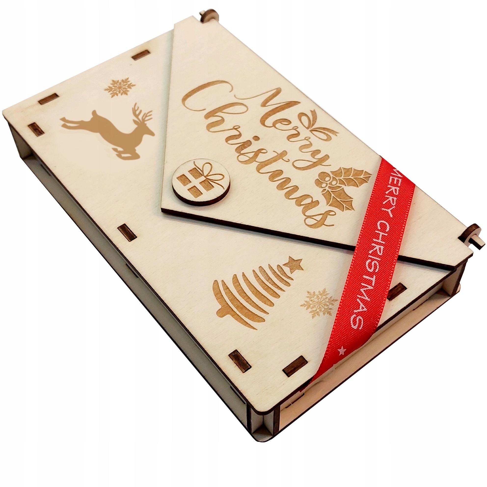 Krabička Obálka Na Peníze Dárek Pod Stromeček Přání K Vánocům Gravírování