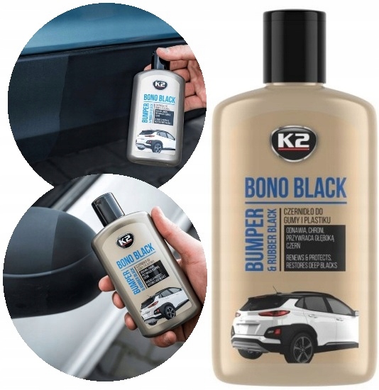 K2 Bono Black 250ml *czernidło Do Gumy Plastiku Zderzaków Do Samochodu Moto