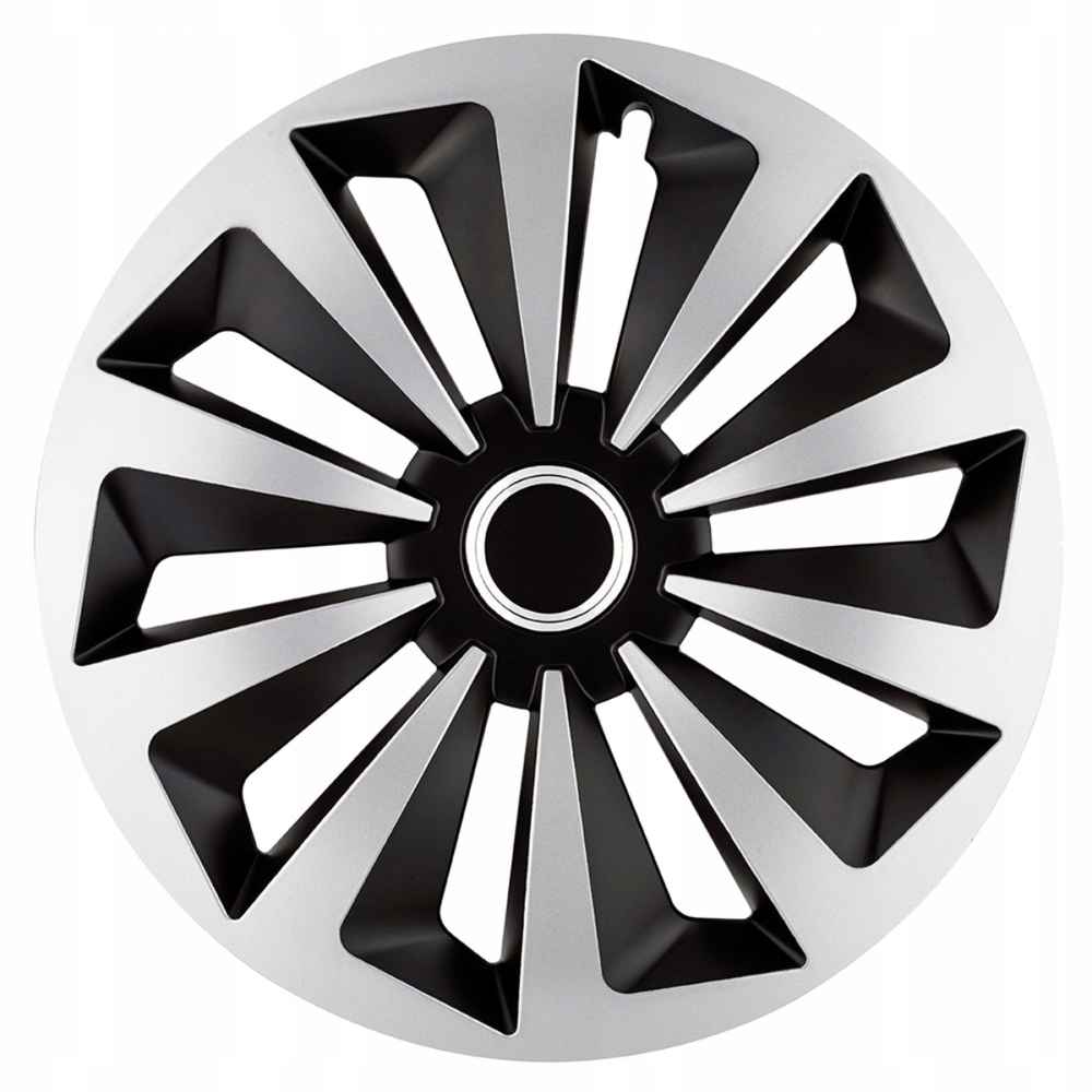 KOŁPAKI FOX RING MIX 14" CZARNO-SREBRNE KPL 4 SZT