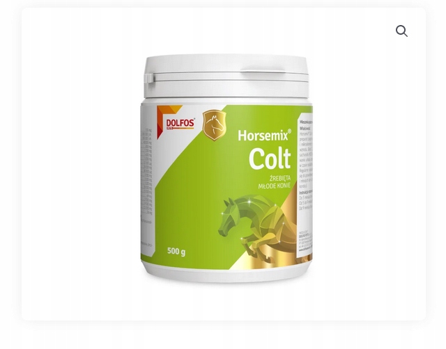 Horsemix Colt Witaminy Minerały Dla Źrebiąt Źrebaka Dolfos 500g 0,5 kg