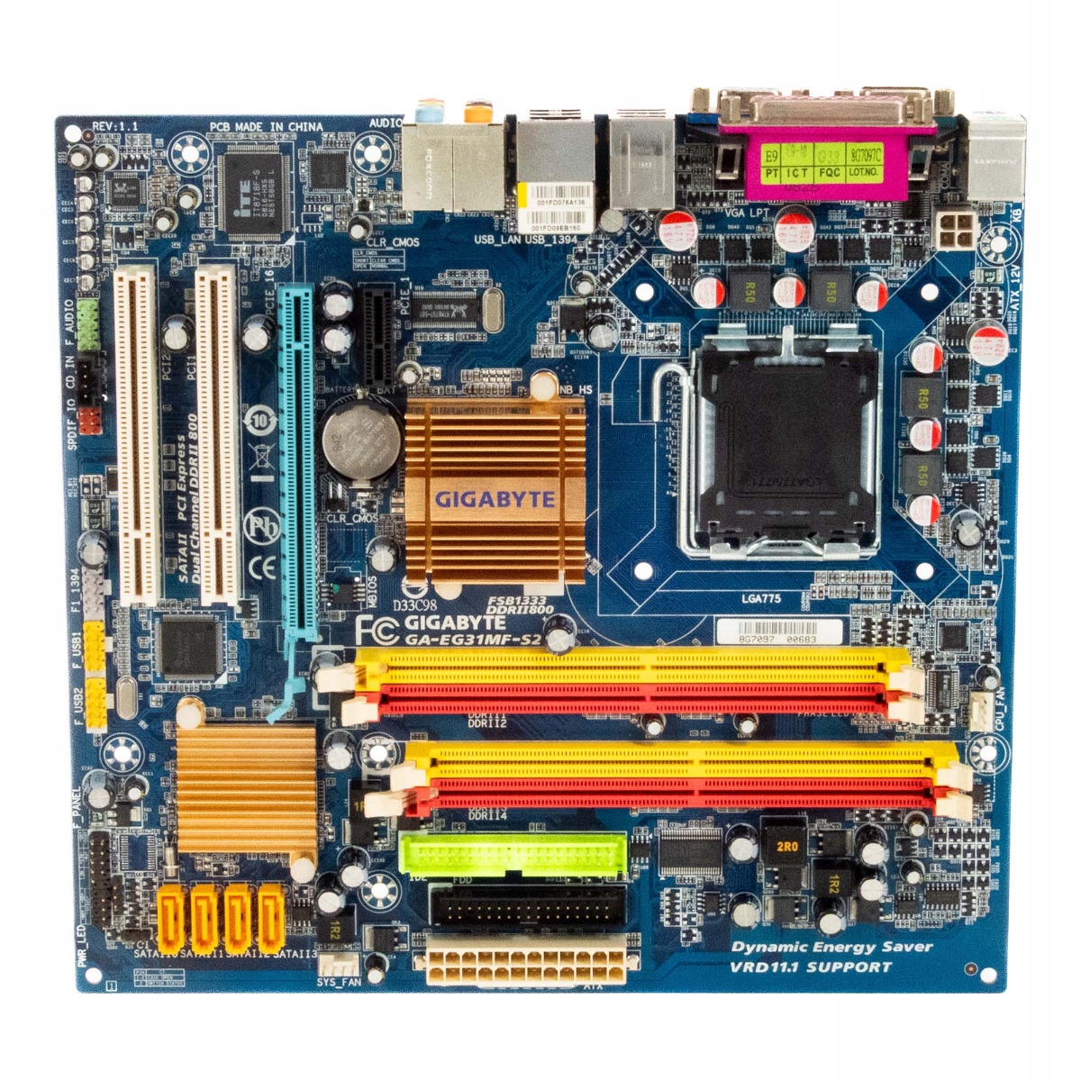 Gigabyte GA-EG31MF-S2 REV:1.1 Socket 775 DDR2 PCIe Pci mATX